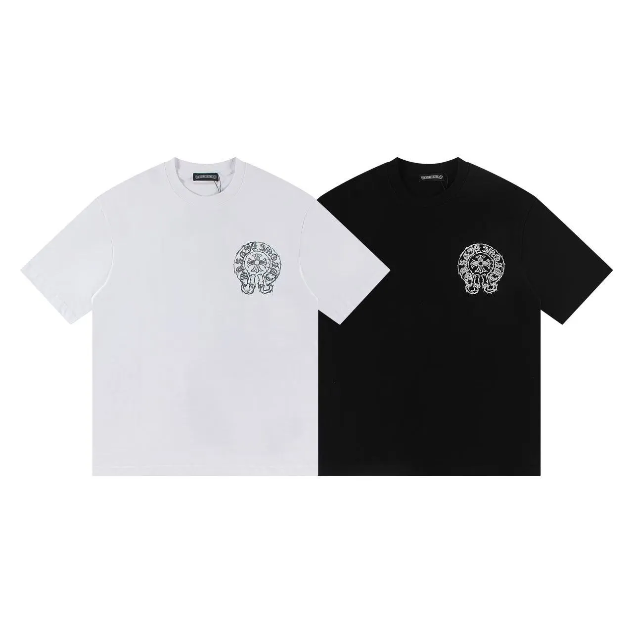 🅿️146 Style: 2025 new Croix Heart short-sleeved T-shirt Material: High version 300g double yarn combed cotton Size: S～XL Color: White Style number: Z013
